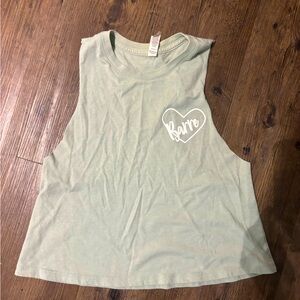 Barre Women's Mint Green Tank Top - Size small